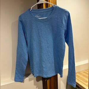 J. Crew Factory Women's Blue Long Sleeve Tee